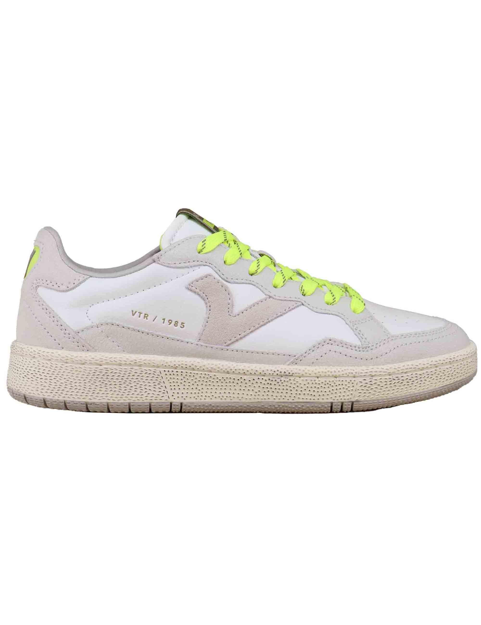 Sneakers uomo in pelle bianca con ripoti in tinta 8806105 Lima Victoria 