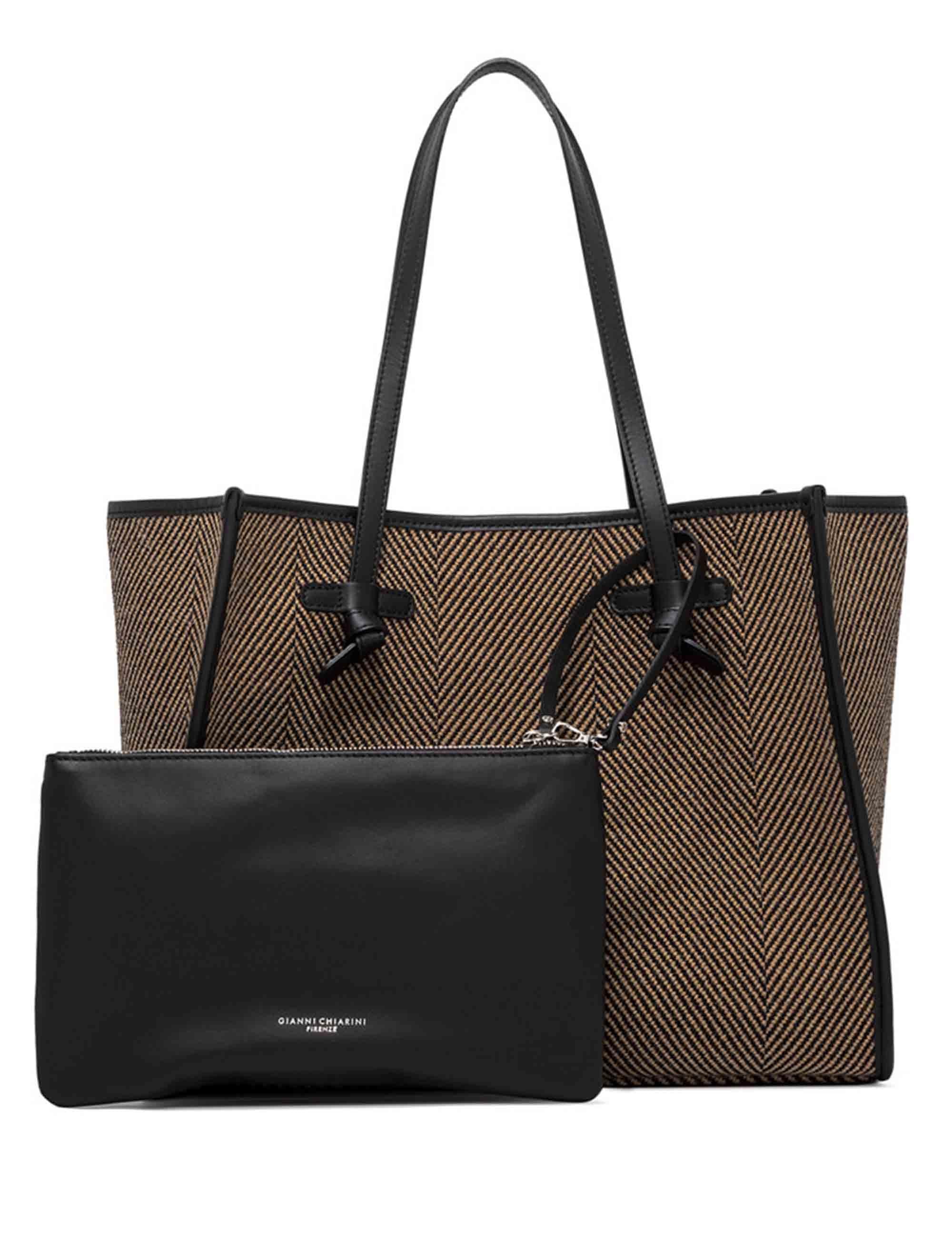 Borse Marcella in tessuto lana spigato nero Donna BS6850 SPIGA NERO