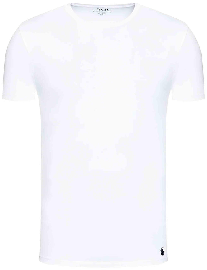 T-shirt uomo Classic Crew in cotone bianco con logo ricamato Set di 3 714830304003 WHITE Polo Ralph Lauren 