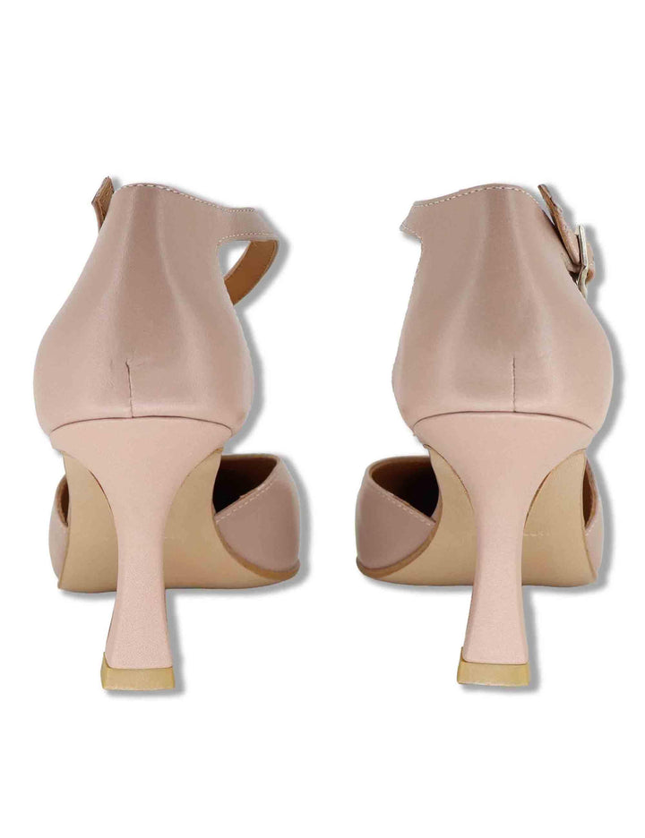 Decollete donna Mary Jane in pelle nude con cinturino obliquo tacco alto A102 098 Tattoo 