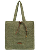 Shopper Bag Nefili in paglia verde Donna BS11955 COMM STR-CRCH 11730
