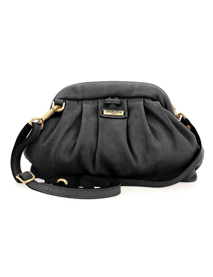 Pochette donna Violante in pelle nera con tracolla L012700ND X0093 C0001 Caterina Lucchi 