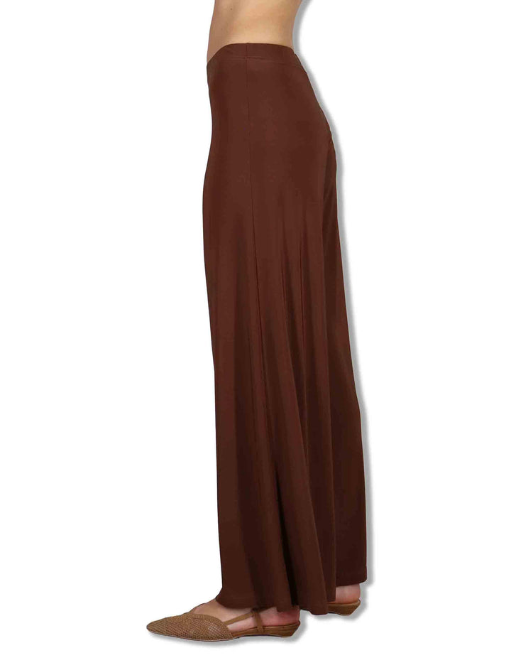 Pantaloni donna Palazzo Trousers in jersey stretch marrone JFAPN0001-E2771-1275 8110 Justmine 