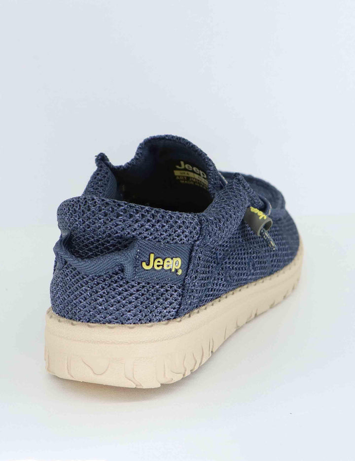 Stringate uomo in tessuto blu con suola in gomma JM51030A 016 Jeep 