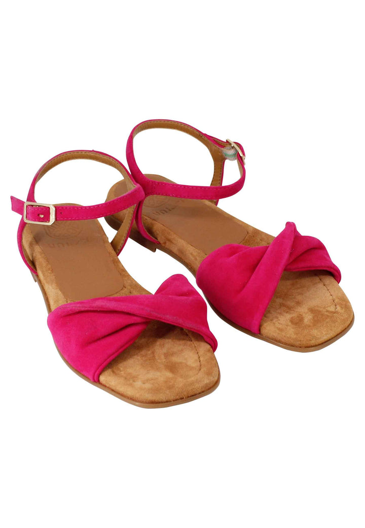 Sandali flat donna in camoscio fragola con cinturino e sottopiede imbottito CERIN KS FRAGOLA Unisa 