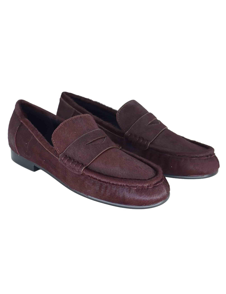 Mocassini donna in pelle bordeaux con tacco basso e suola in gomma 661Z90VK 40 Bibi Lou 