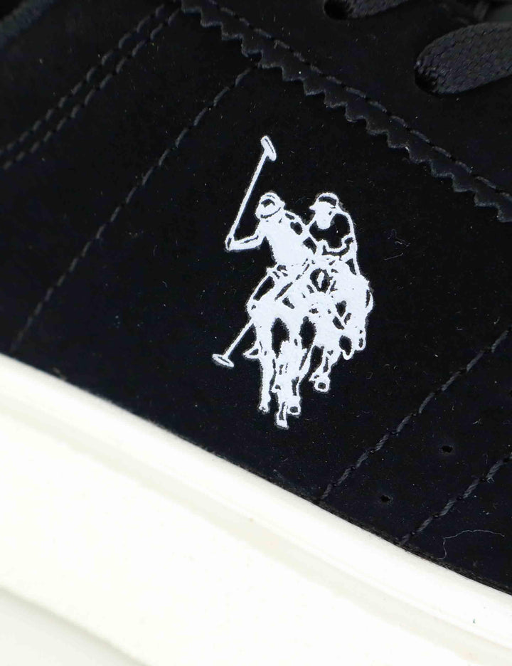 Sneakers donna in eco pelle nera con logo e suola alta in gomma JODY002 BLK U.S. Polo Assn. 