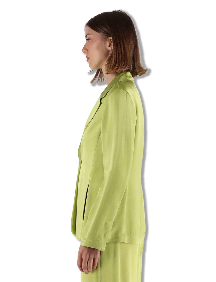 Giacche donna Shiny in cady verde monopetto JD648250631 60109 Maliparmi 