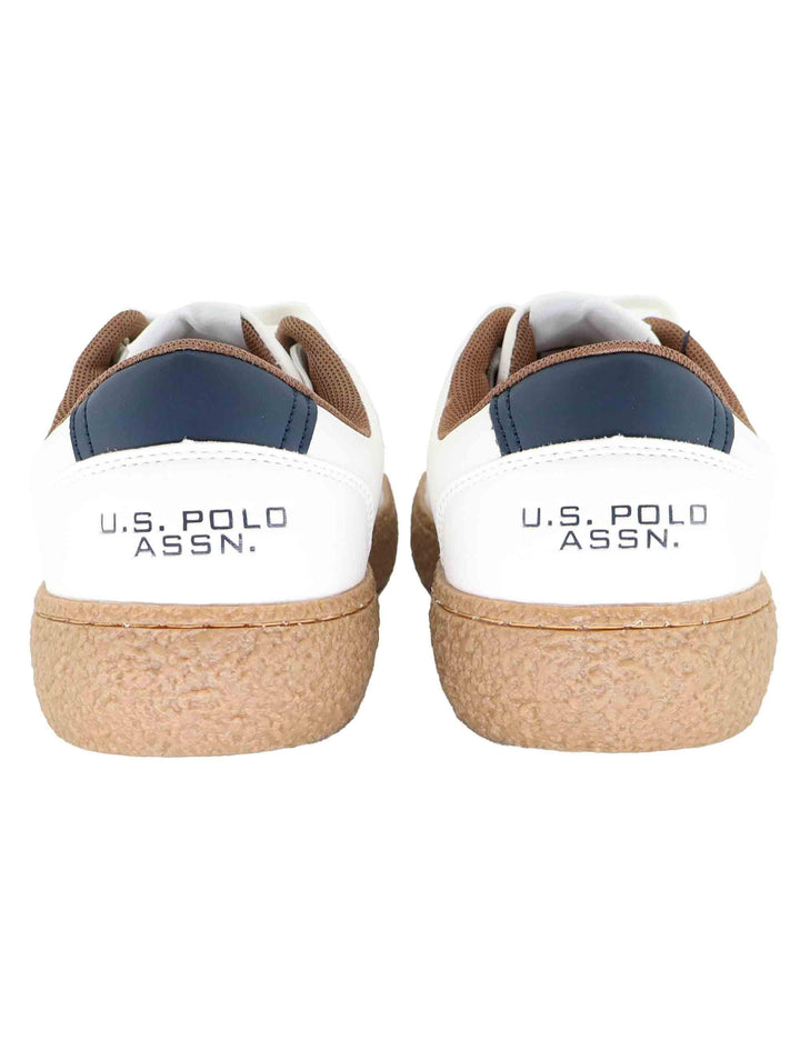 Sneakers uomo in tessuto bianca con logo laterale e suola in contrasto JODIE002 WHI U.S. Polo Assn. 