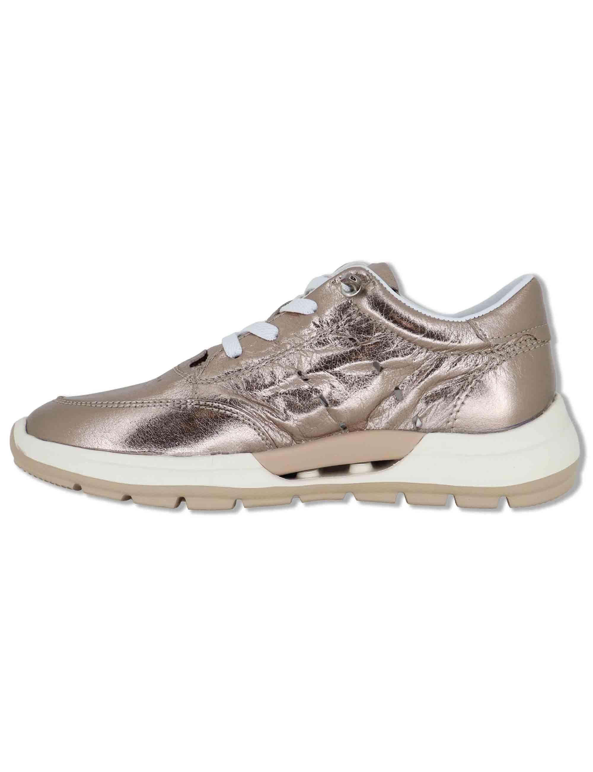 Sneakers donna in pelle laminata rosa con suola in gomma ammortizzata SP60041 023 Spatarella 