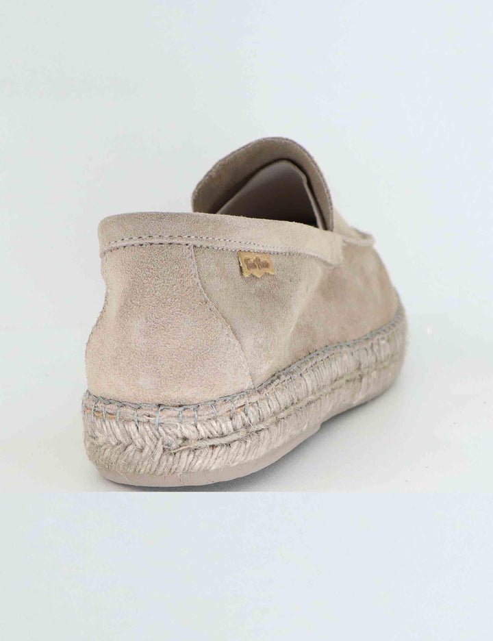 Mocassini espadrillas uomo in camoscio taupe Max Gris Toni Pons 