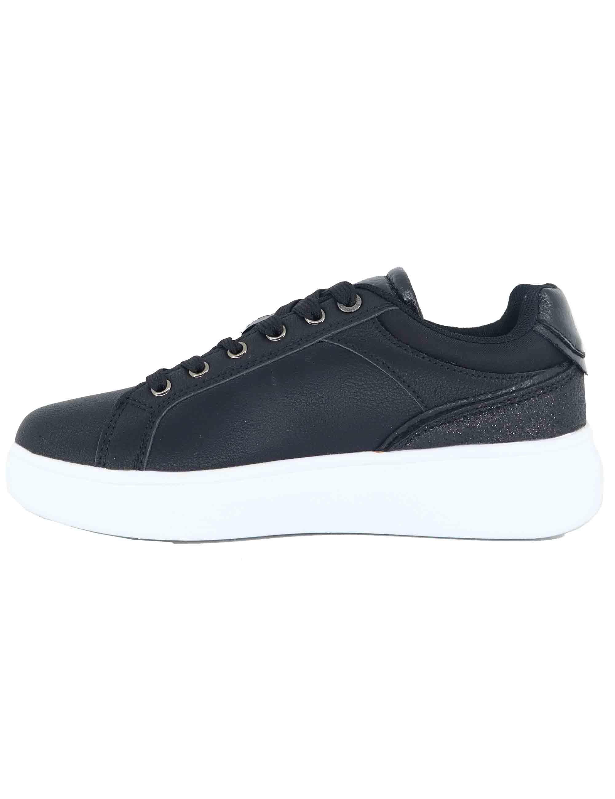 Sneakers donna in eco pelle nera con suola alta in gomma CODY015 BLK U.S. Polo Assn. 