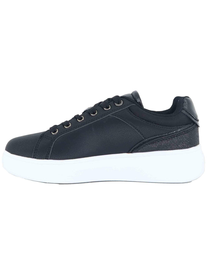 Sneakers donna in eco pelle nera con suola alta in gomma CODY015 BLK U.S. Polo Assn. 