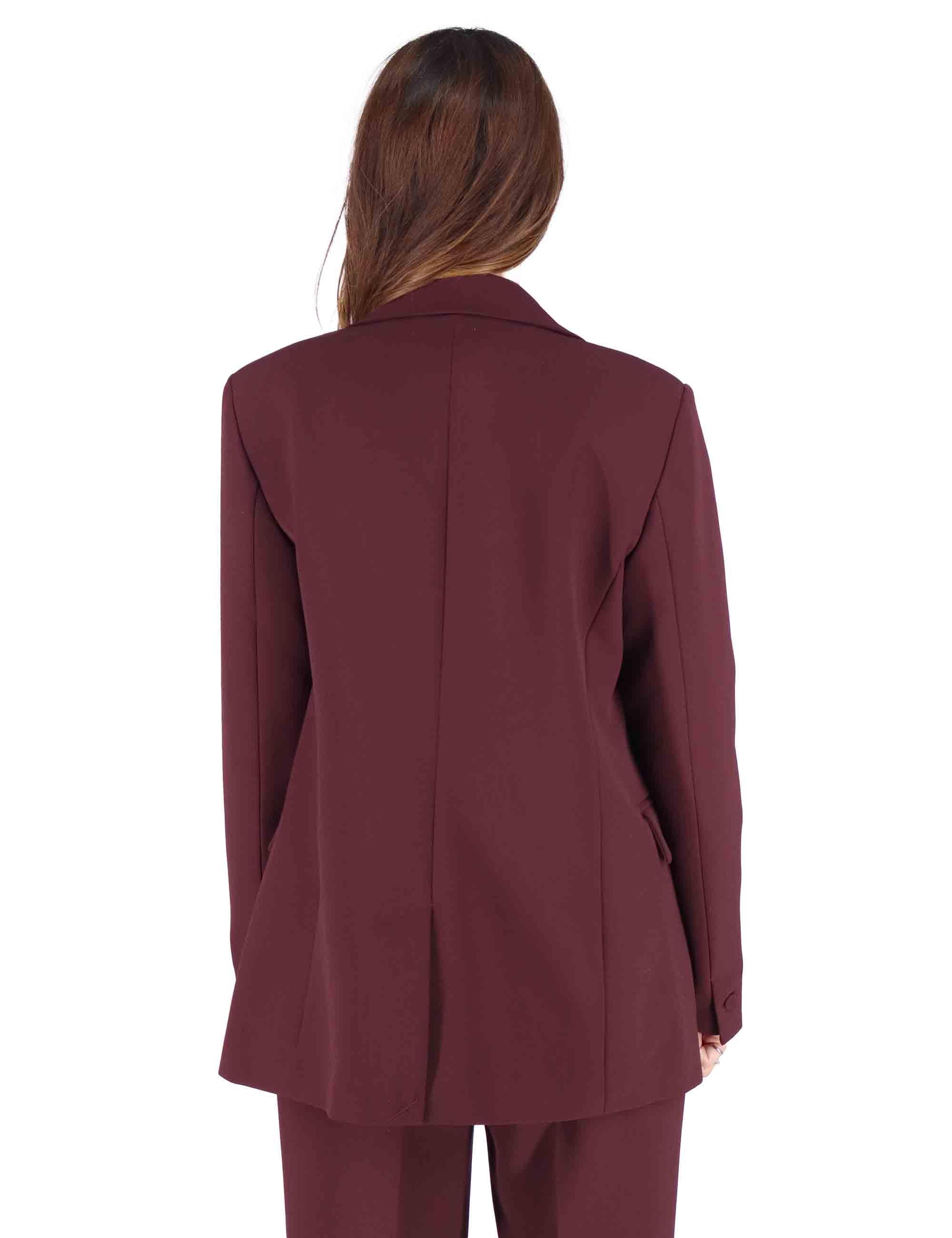 Giacche doppiopetto donna Cady in tessuto bordeaux JD647050658 50022 Maliparmi 