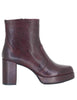 Stivaletti in pelle bordeaux con tacco alto Donna SP2347 016