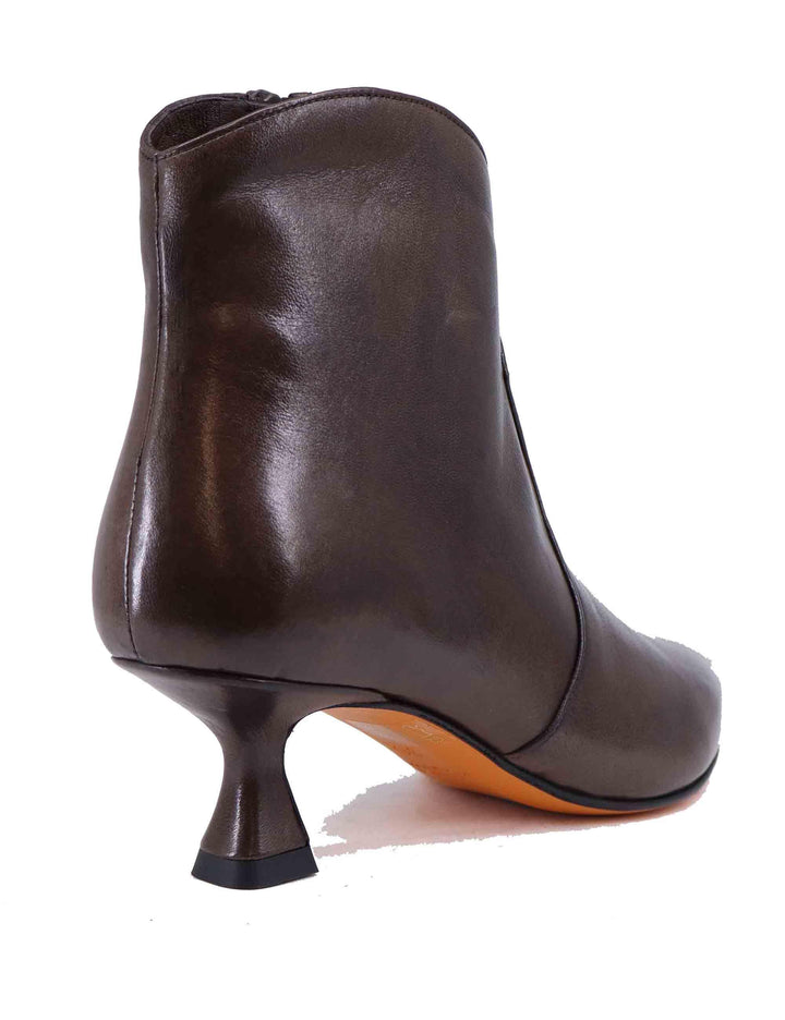 Stivaletti donna in pelle taupe con zip laterale SP1086 064 Spatarella 