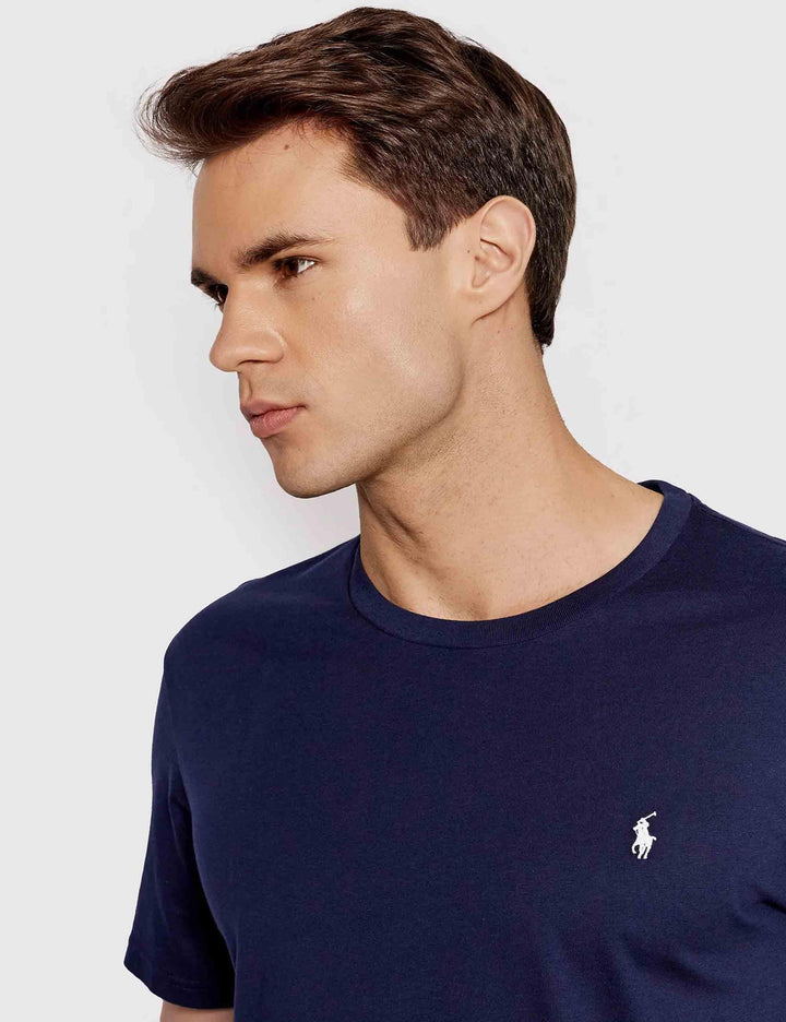 T-shirt uomo Sle in cotone blu con logo ricamato 714844756002 CRUISE NAVY Polo Ralph Lauren 