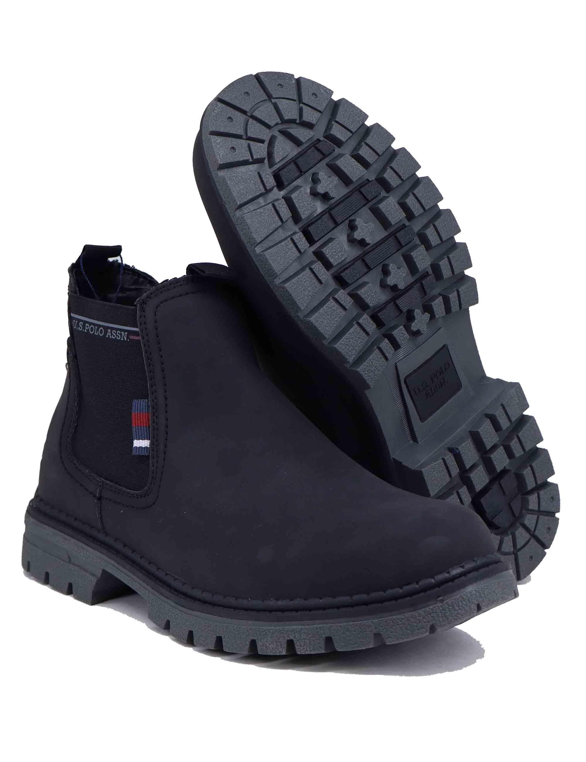 Stivaletti beatles uomo in eco pelle nera OHIO003M DY1 U.S. Polo Assn. 