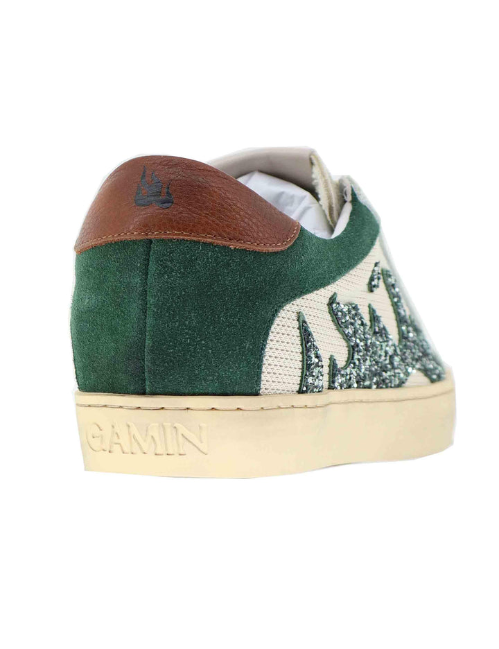 Sneakers donna Gamin in pelle e tessuto verde 780134GM 025 Gamin 