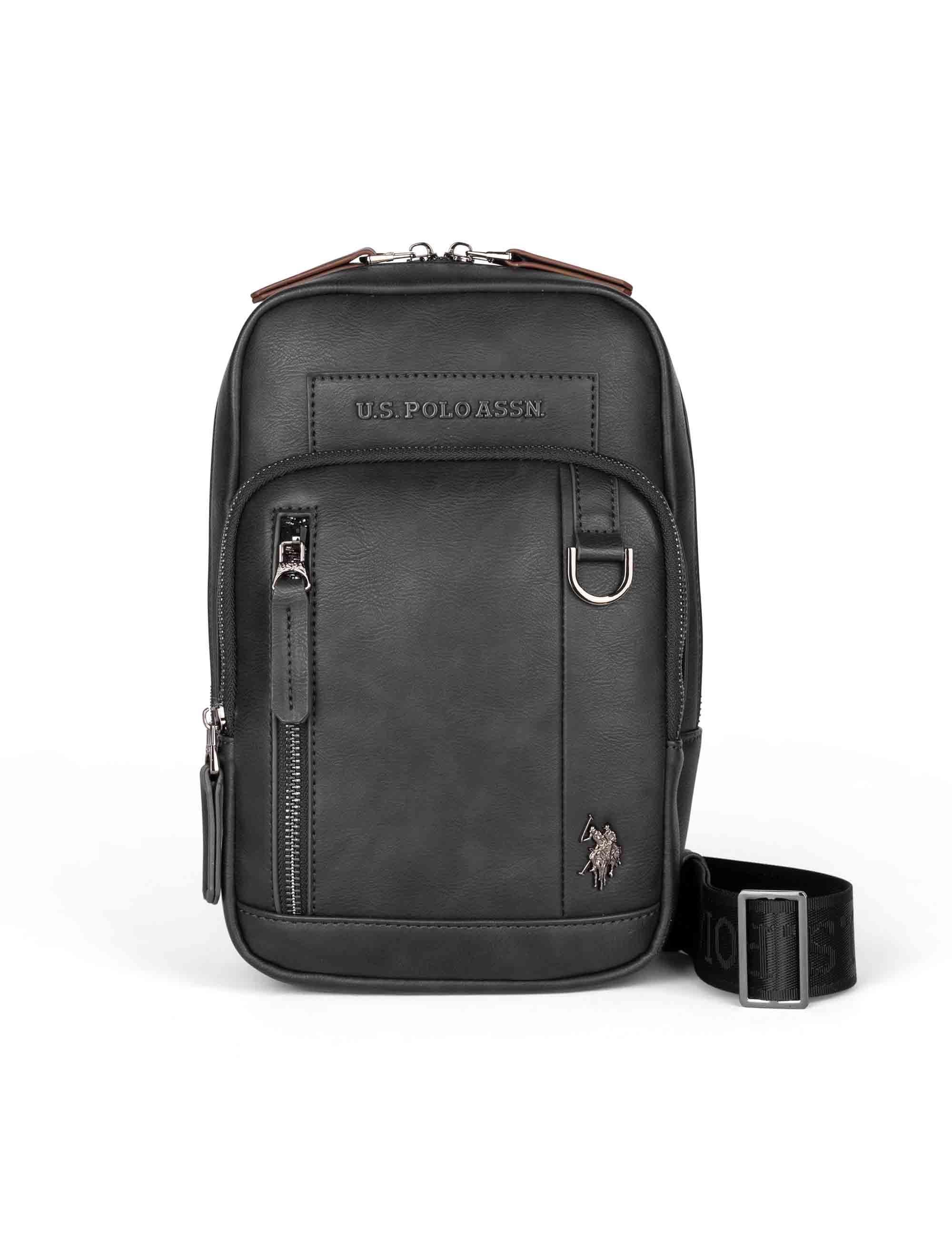 Borselli Cambridge Slim Backpack uomo in eco pelle nera BIUCB5741MV P000 U.S. Polo Assn. 