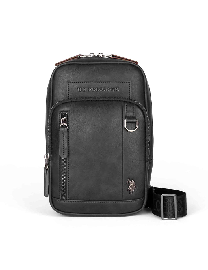 Borselli Cambridge Slim Backpack uomo in eco pelle nera BIUCB5741MV P000 U.S. Polo Assn. 