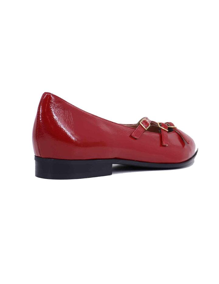 Ballerine donna in pelle rossa con doppio cinturino SPY9216-M 022 Spatarella 