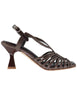 Women's brown leather high heel slingbacks 10874.000 M97