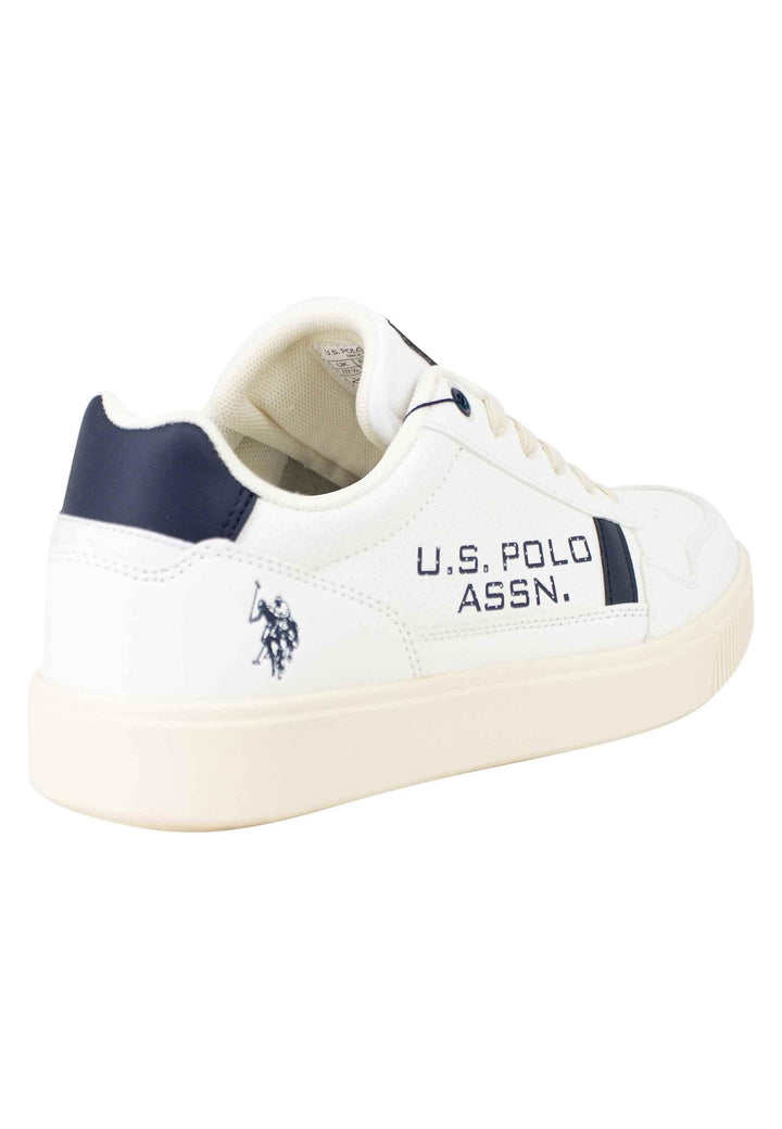 Sneakers uomo in eco pelle e tessuto bianco TYMES004 WHI-DBL09 U.S. Polo Assn. 