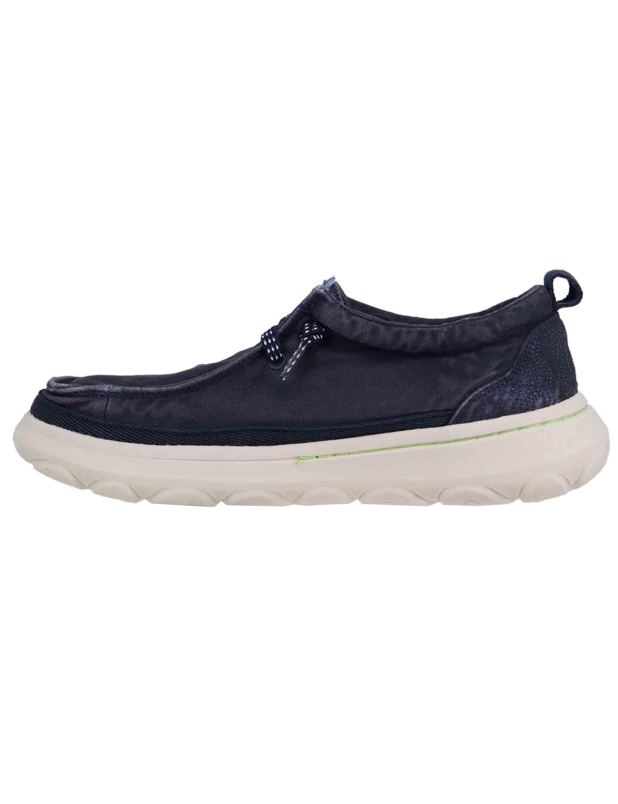 Stringate uomo Kauai wallabee in tessuto blu JM51041A 016 Jeep 