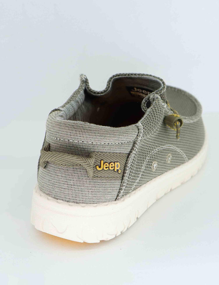 Stringate uomo in tessuto verde con suola in gomma JM51030A 105 Jeep 