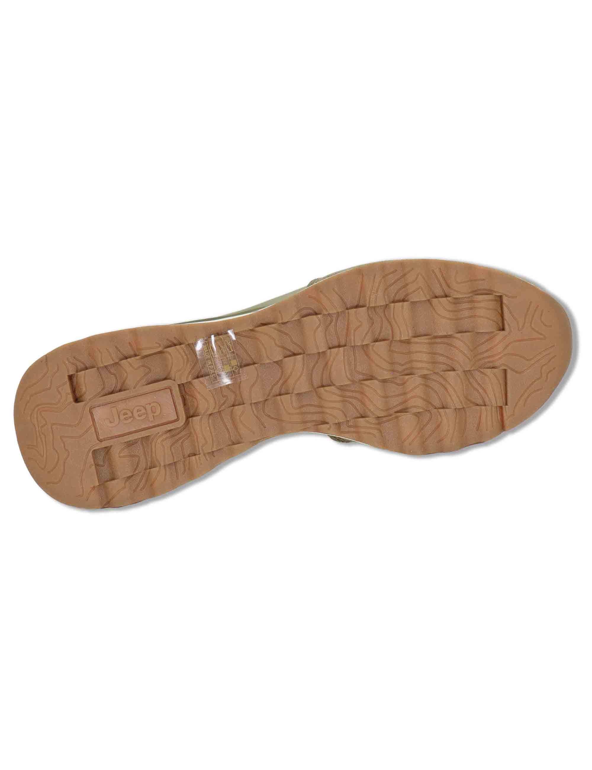 Sneakers uomo Jara in pelle e nylon verde con suola leggera JM61020A 036 Jeep 