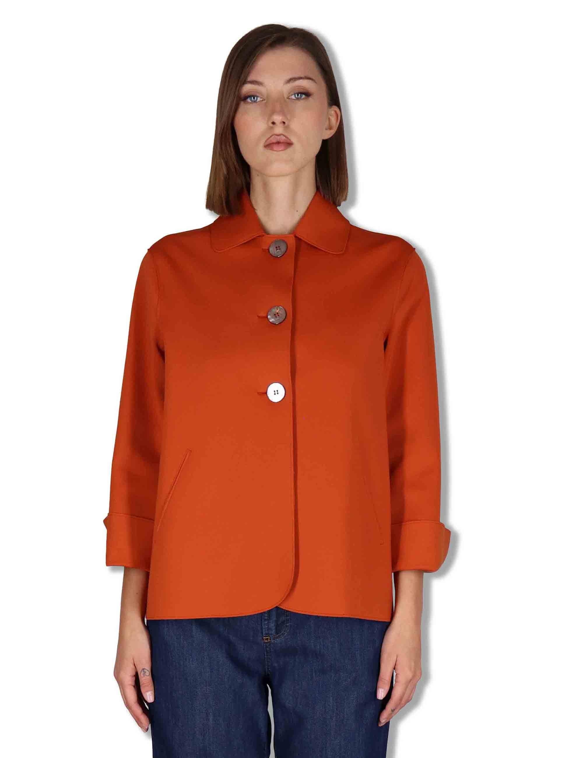 Giacche donna monopetto Angelico in tessuto stretch arancione 50260010 075 Ewooluzione 