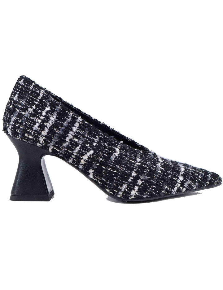 Decollete donna in lana grigia e nera SP1028 001 Spatarella 