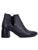 Women's black leather ankle boots