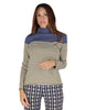 Pull en laine bleu à col montant pour femme 3W25-MINA RITEX AVIO