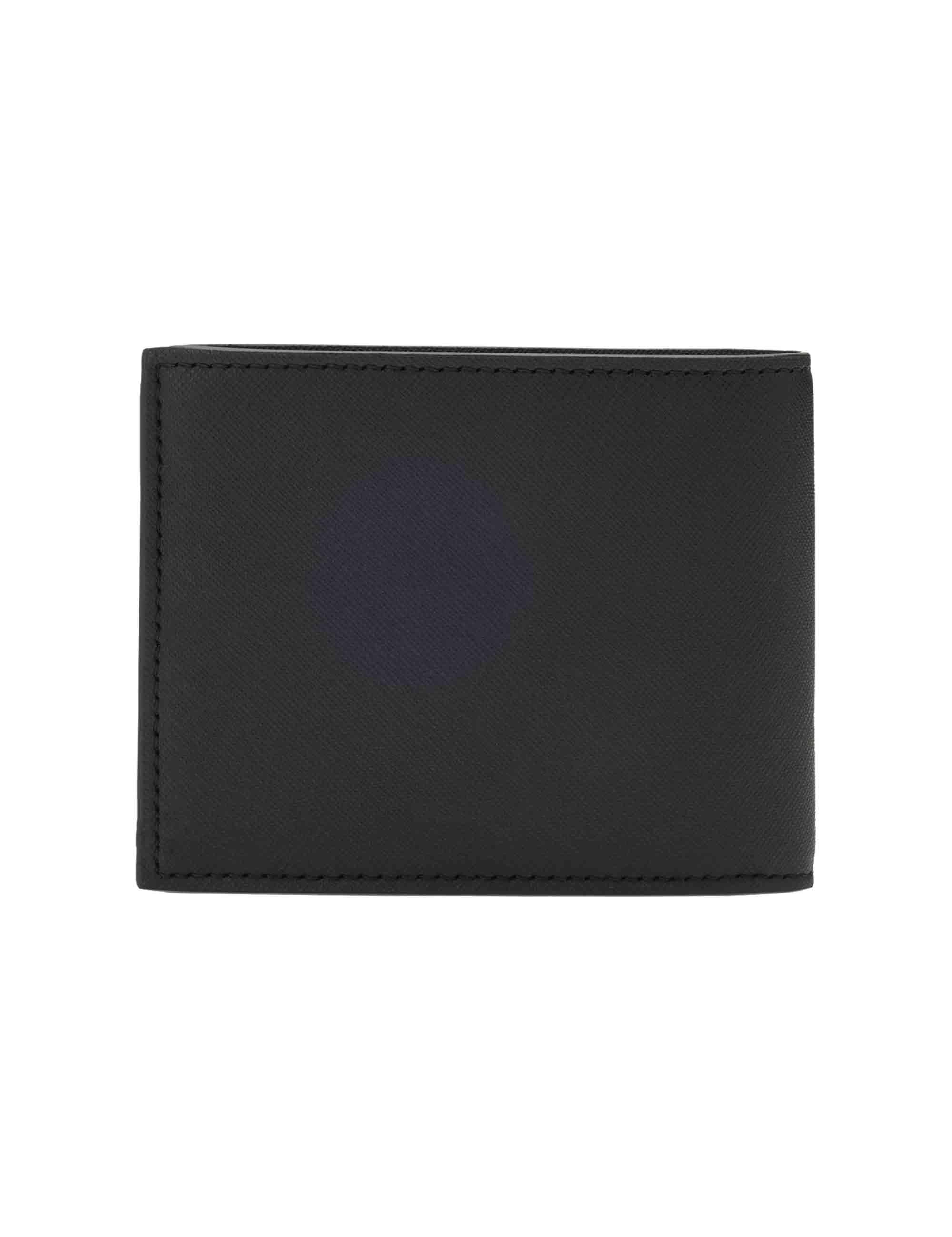 Portafogli uomo in pelle nera con logo in argento e doppio portatessere HBPU00014M 001 Hugo Boss 