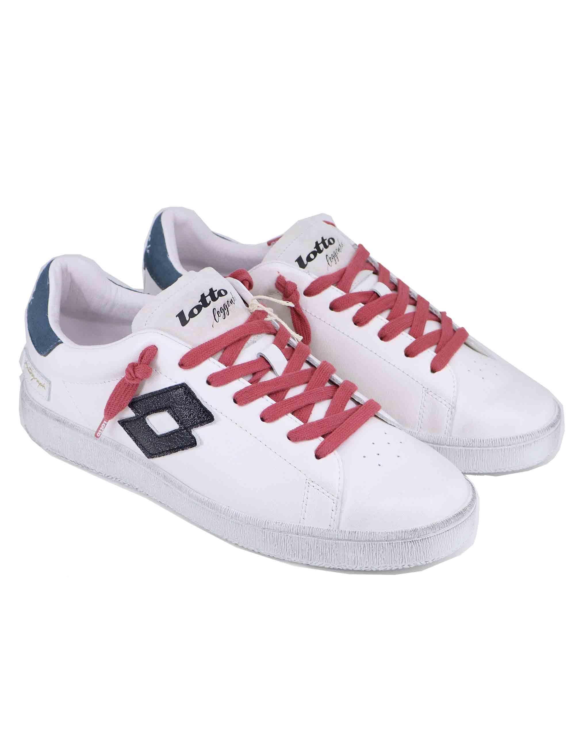 Snekaers uomo in pelle bianca 2218870 A45 Lotto Leggenda 