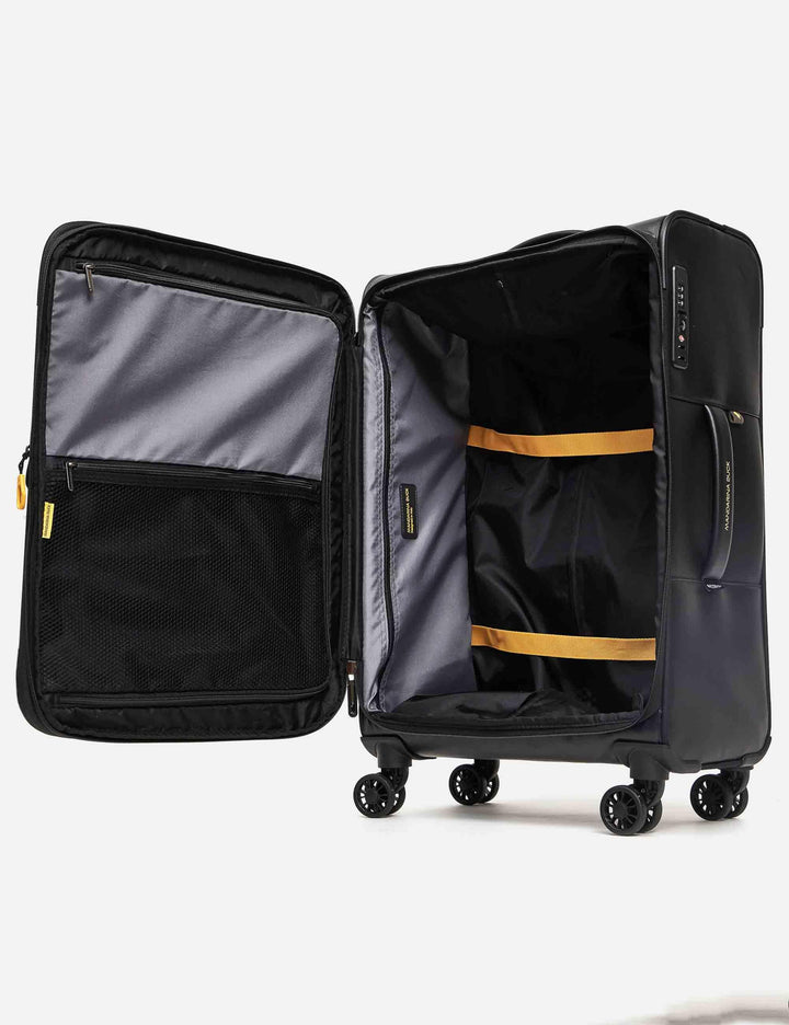 Trolley medi soft Eco Coated 4 ruote in nero 67x43x26/29 cm P10OSV03 651 Mandarina Duck 