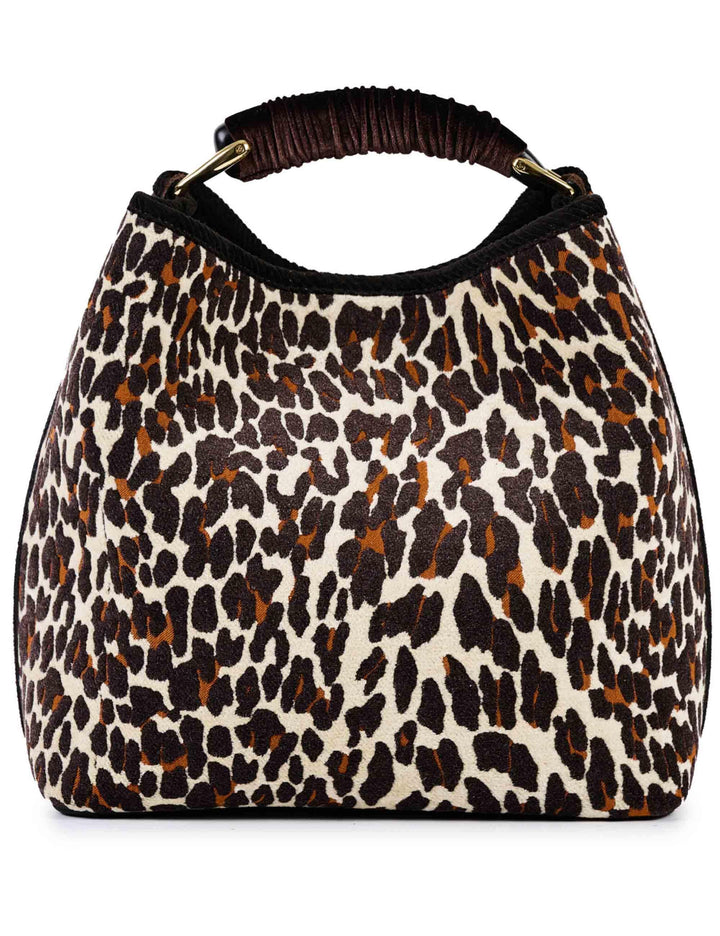 Borse donna in ciniglia jacquard animalier con tracolla e manico CORAL I01 Via Mail Bag 