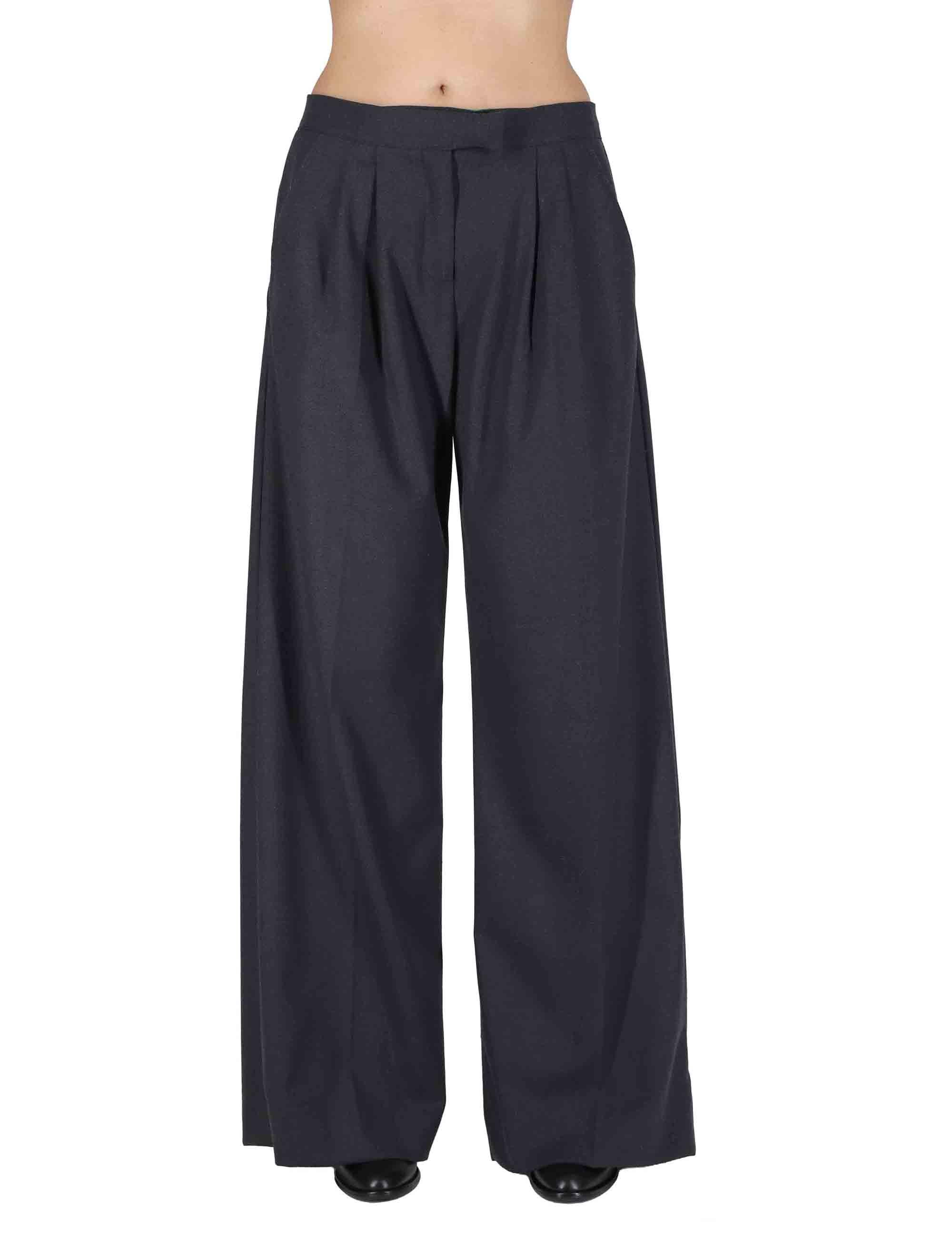Pantaloni donna in viscosa naturale grigia con pinces e gamba comoda OABPN0025-0509 9210 Justmine 