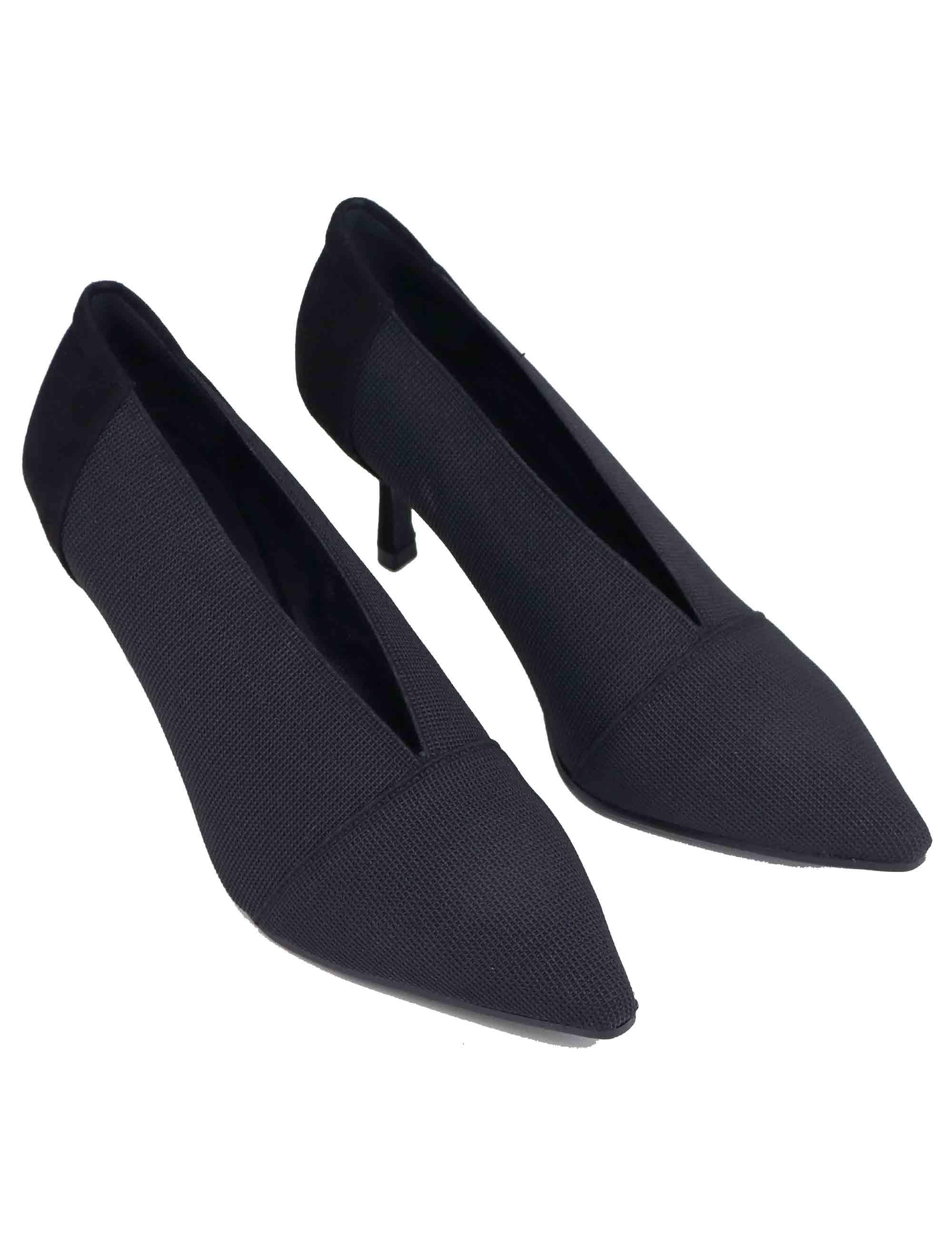 Decollete donna in tessuto nero tacco alto PENDA 001 Daniele Ancarani 