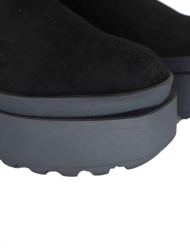 Stivaletti donna in tessuto alcantara elasticizzato nero con zeppa alta JOLLY 11 001 Tattoo 