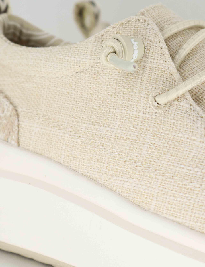 Sneakers donna Nature Wallabee in tessuto beige con lacci elastici JL61530A 023 Jeep 