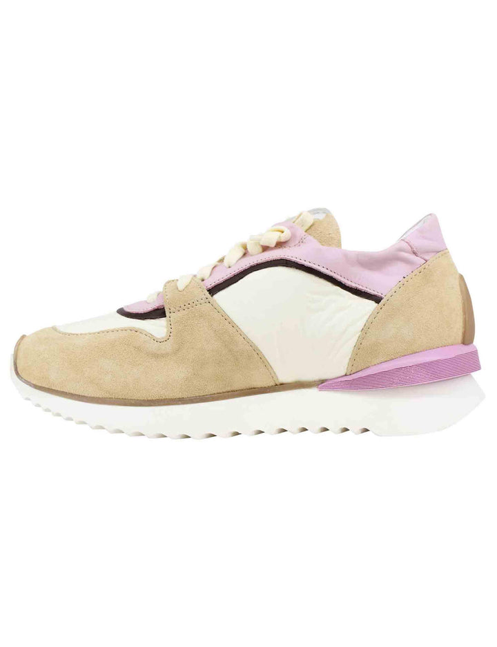 Sneakers donna in pelle e camoscio beige RUFFLE C009 Andia Fora 