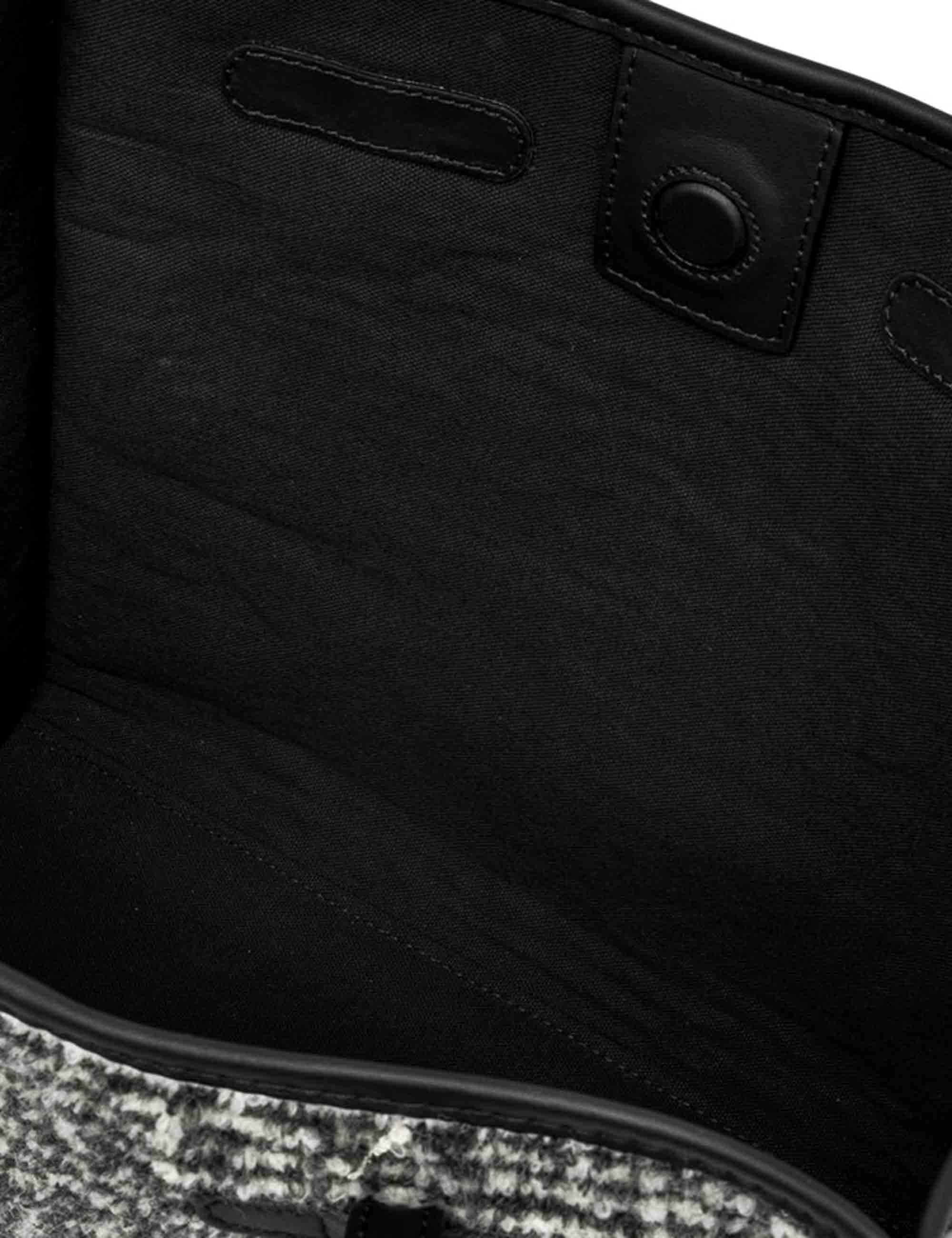 Shopping bag donna in tessuto lana nero BS6850 PULLOVER 17825 Marcella Club 