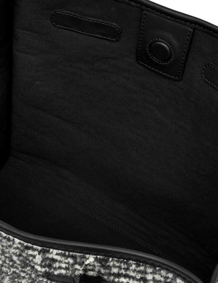 Shopping bag donna in tessuto lana nero BS6850 PULLOVER 17825 Marcella Club 