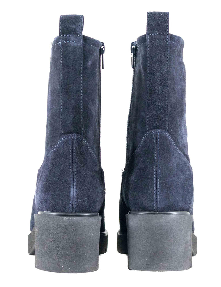 Stivaletti donna in camoscio blu con suola in gomma JAVITO BS NAVY Unisa 