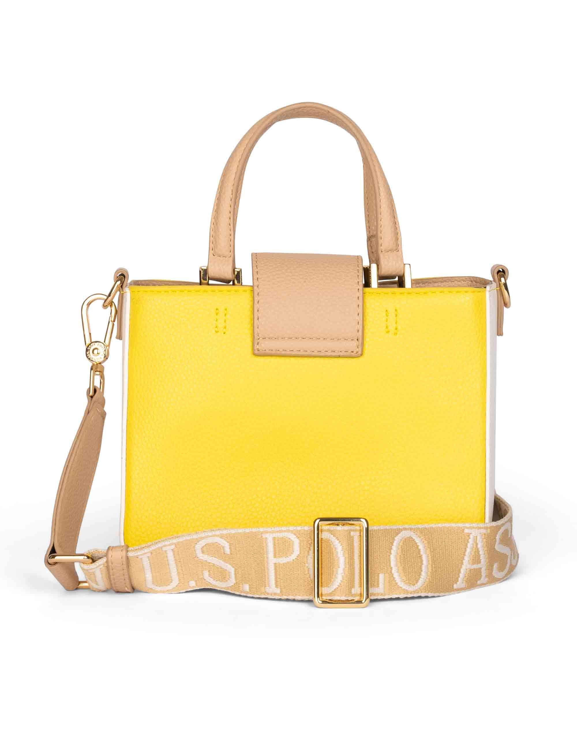 Borse donna New Mansion in eco pelle gialla BEUE56394WV P998 U.S. Polo Assn. 