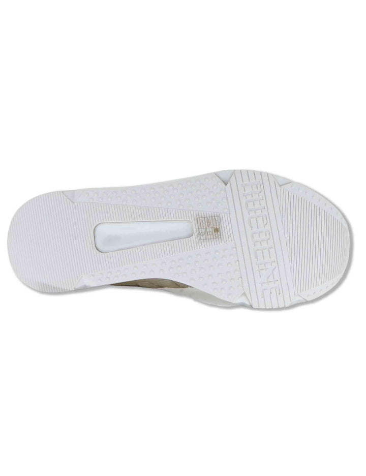 Sneakers donna in pelle e pizzo oro con zeppa alta in gomma 4009-84586 3 Ruco Line 