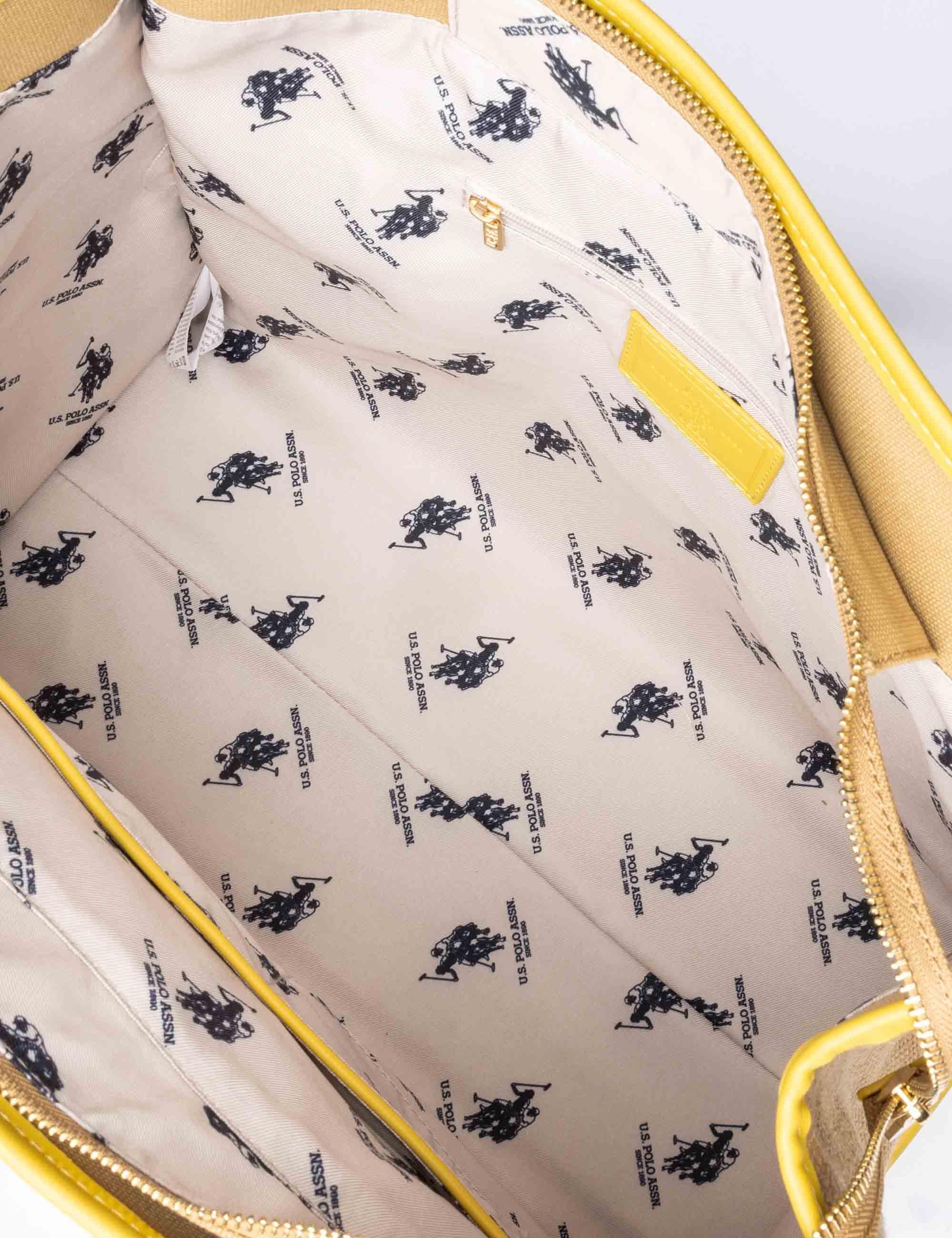 Borse donna Beach in rafia con riporti gialli BEUA76463WJ U713 U.S. Polo Assn. 